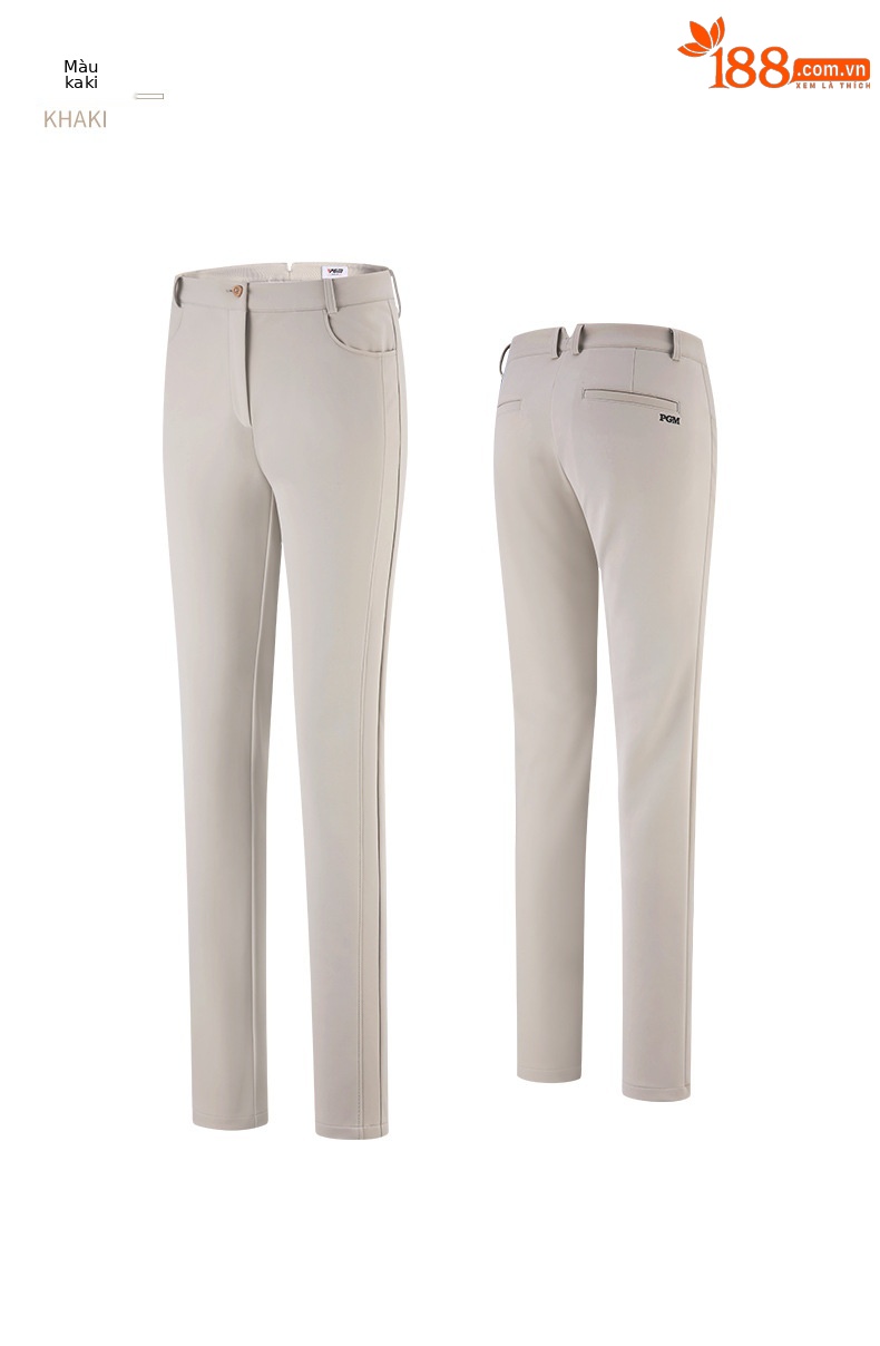 Quần golf nữ dài ống đứng mùa thu chống lạnh — KUZ112-Quần Golf Nữ Kaki, KUZ112-Quần chơi gôn nữ màu xanh nước biển, KUZ112-Quần Golf nữ màu đen chi tiết 12
