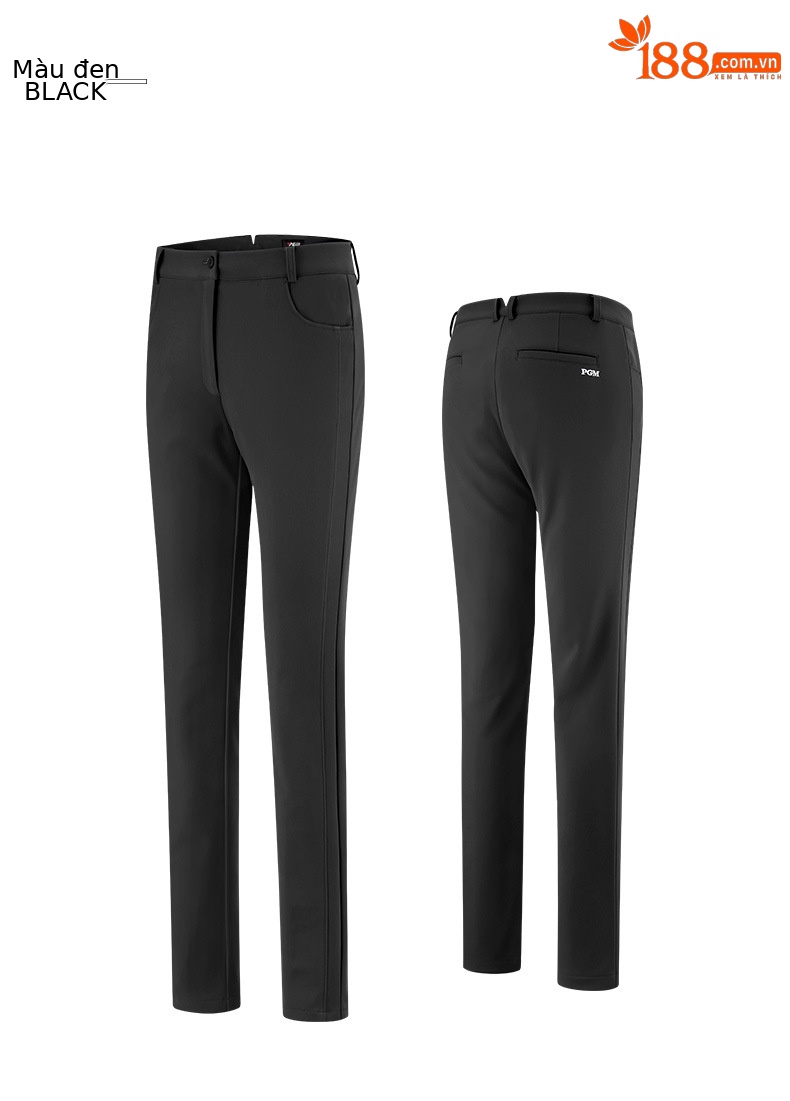 Quần golf nữ dài ống đứng mùa thu chống lạnh — KUZ112-Quần Golf Nữ Kaki, KUZ112-Quần chơi gôn nữ màu xanh nước biển, KUZ112-Quần Golf nữ màu đen chi tiết 13