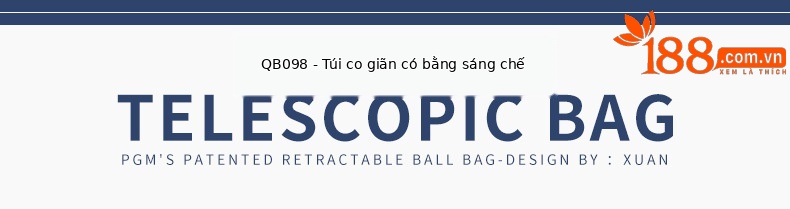 Túi golf PGM bốn bánh đẩy phẳng chống nước, dạng kính thiên văn, ký gửi hàng không — QB098 [đen đỏ], QB098 [màu xám đen] chi tiết 15