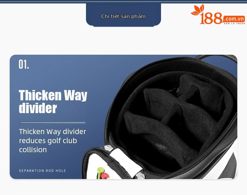 Túi golf PGM bốn bánh đẩy phẳng chống nước, dạng kính thiên văn, ký gửi hàng không — QB098 [đen đỏ], QB098 [màu xám đen] chi tiết 29