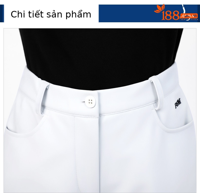 Quần thể thao golf bé gái PGM thu đông co giãn thoáng khí — KUZ121 Cô Gái Quần golf màu đen, KUZ121 bé gái quần Golf màu trắng, KUZ121 Cô Gái Quần golf màu xanh nước ngoài chi tiết 12