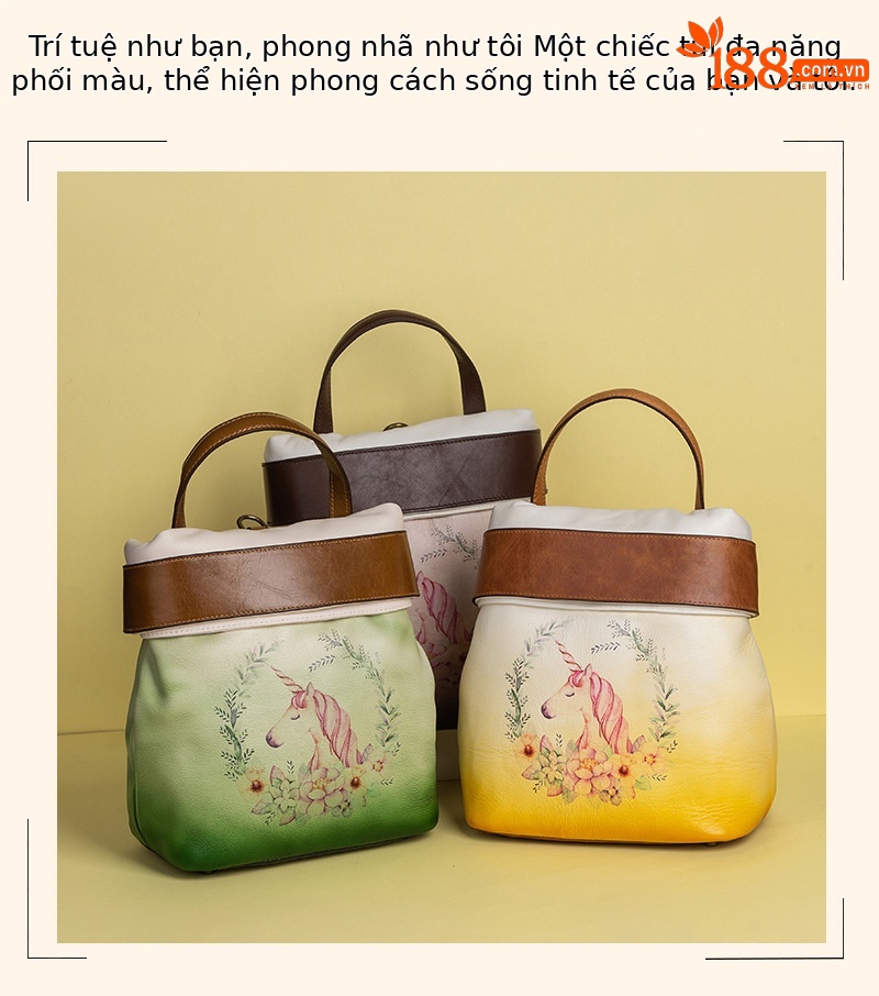 Ba lô da bò cổ điển đa năng phong cách doanh nhân — Vàng cổ điển, Nâu cổ điển, Xanh lá cổ điển chi tiết 3