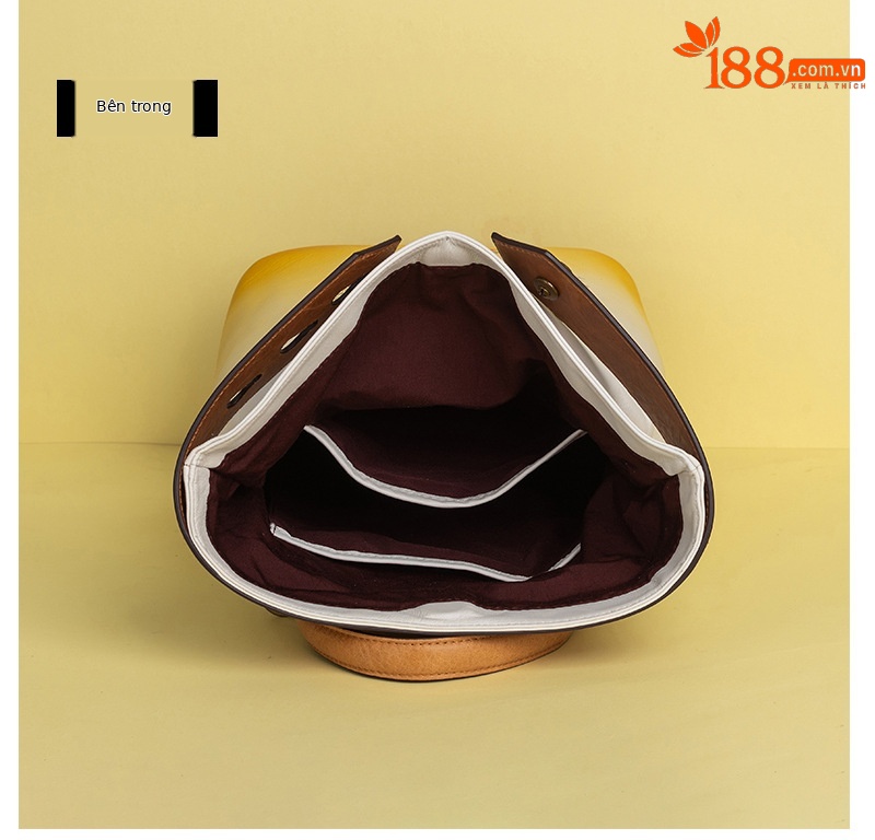 Ba lô da bò cổ điển đa năng phong cách doanh nhân — Vàng cổ điển, Nâu cổ điển, Xanh lá cổ điển chi tiết 19