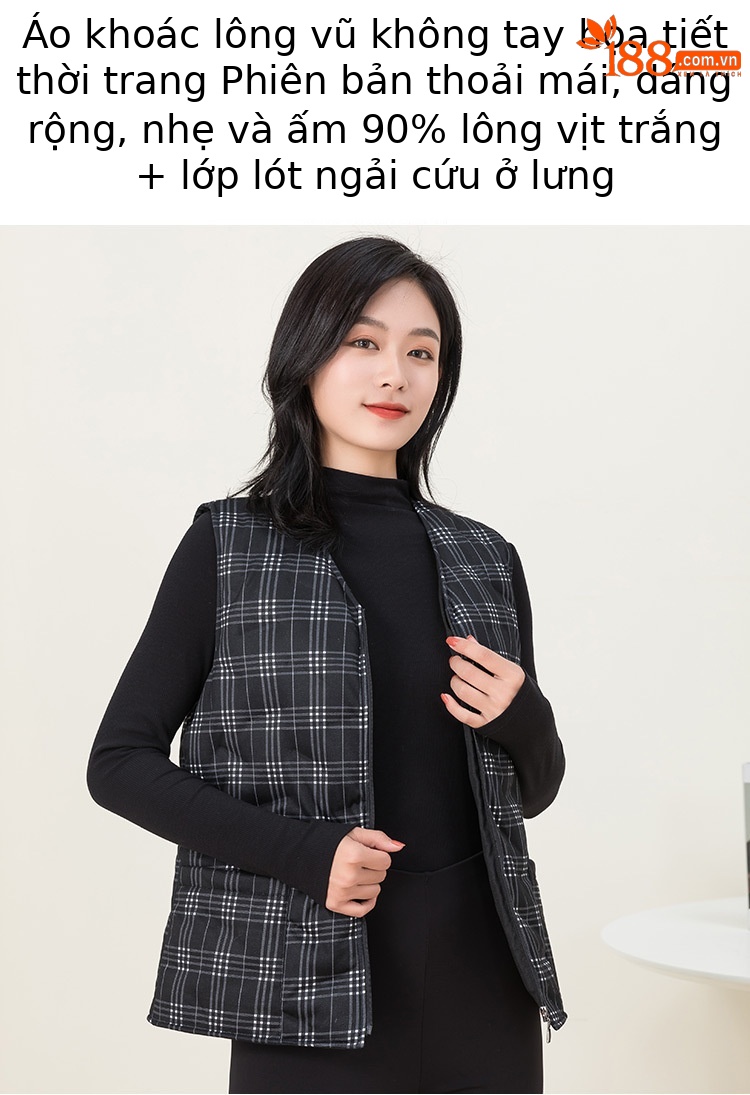 Áo phao lông vịt nữ dáng ngắn có lớp lót tháo rời — 61210 nữ chi tiết 1