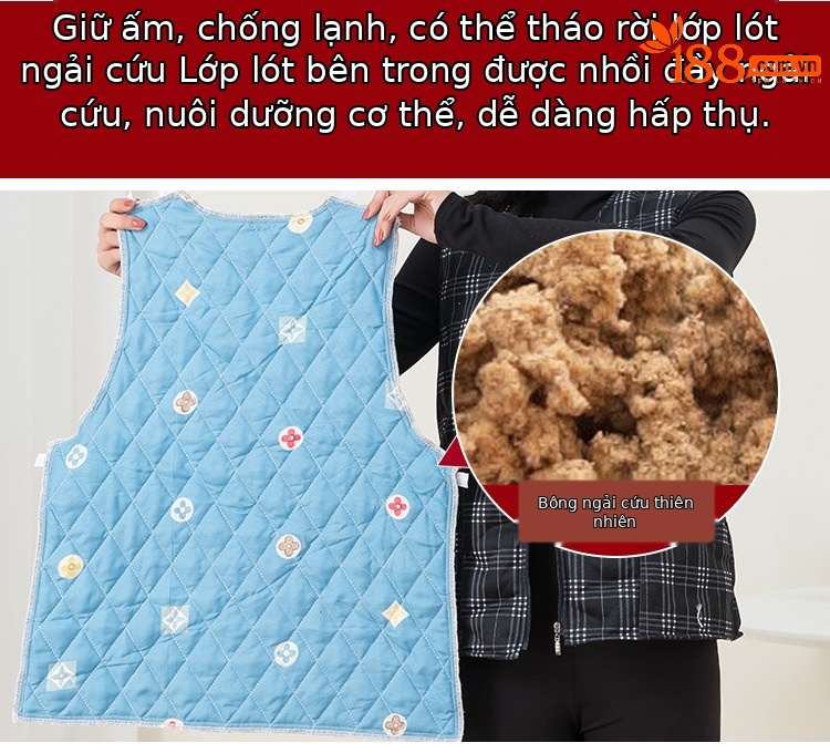 Áo phao lông vịt nữ dáng ngắn có lớp lót tháo rời — 61210 nữ chi tiết 3