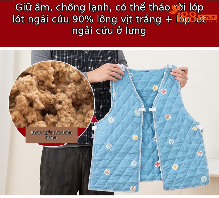 Áo phao lông vịt nữ dáng ngắn có lớp lót tháo rời — 61210 nữ chi tiết 15