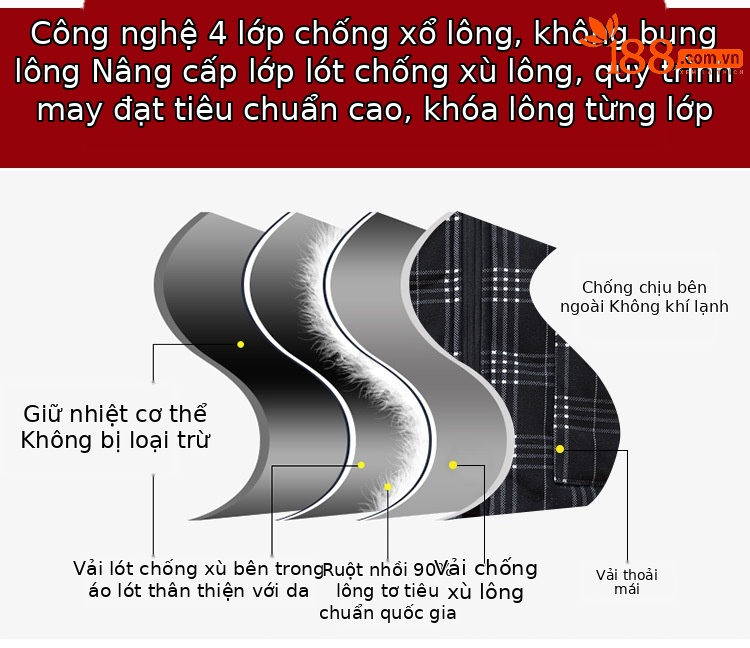 Áo phao lông vịt nữ dáng ngắn có lớp lót tháo rời — 61210 nữ chi tiết 16