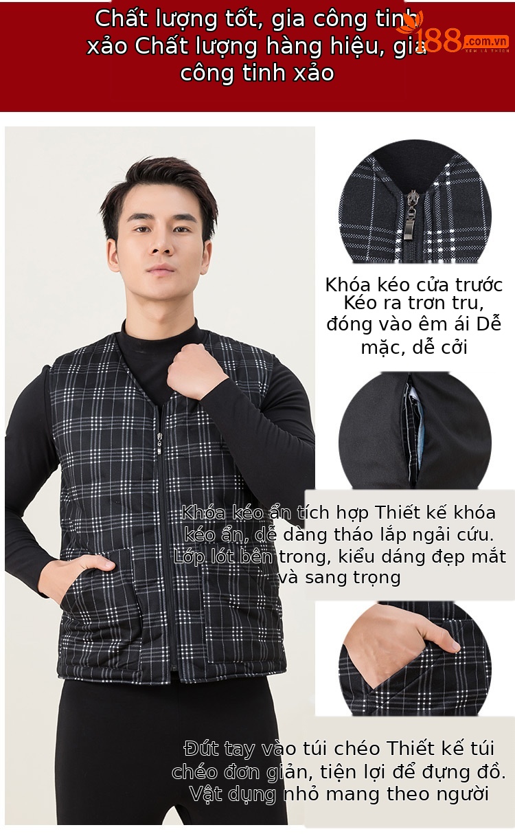 Áo phao lông vịt nữ dáng ngắn có lớp lót tháo rời — 61210 nữ chi tiết 17