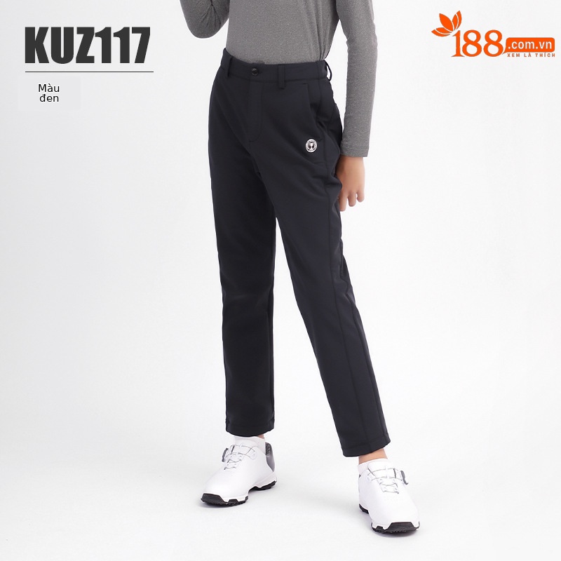 Quần thể thao dài bé trai PGM lót nhung ấm áp — KUZ117-Quần đen (lót nhung), KUZ117-Quần kaki (lót nhung), KUZ117-Quần màu xanh nước biển (lót nhung)