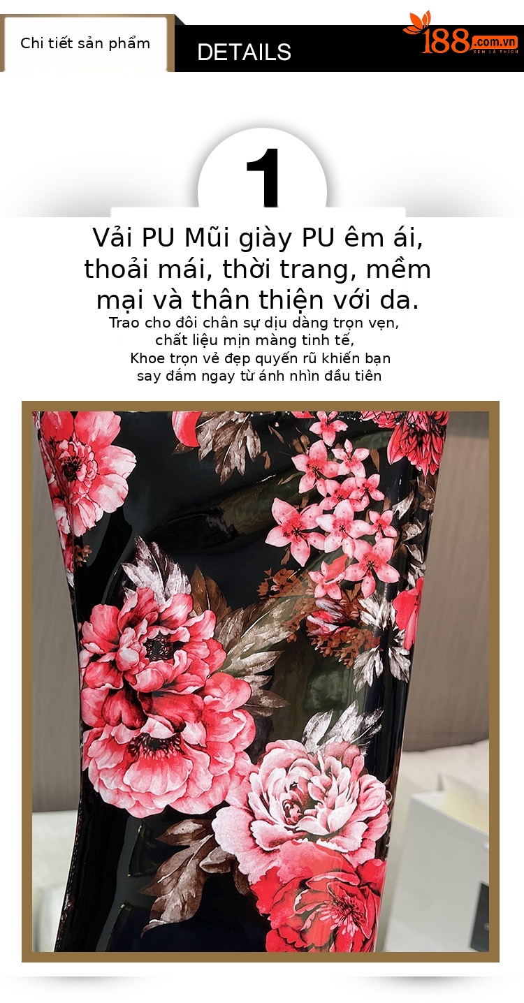 Boot nữ cổ cao ôm bắp chân gót thép 19 cm phong cách châu Âu — Màu xanh lam chi tiết 2