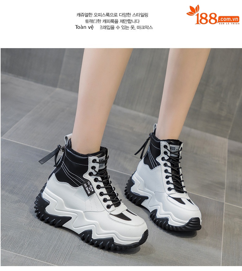 Giày sneaker nữ chunky đế dày lót lông giữ ấm tăng chiều cao mùa thu đông — M168 Màu Đen lót nhung, M168-1 màu xám một lớp bên trong, M168-1 một lớp bên trong màu đen, M168 Màu Xám lót nhung chi tiết 16