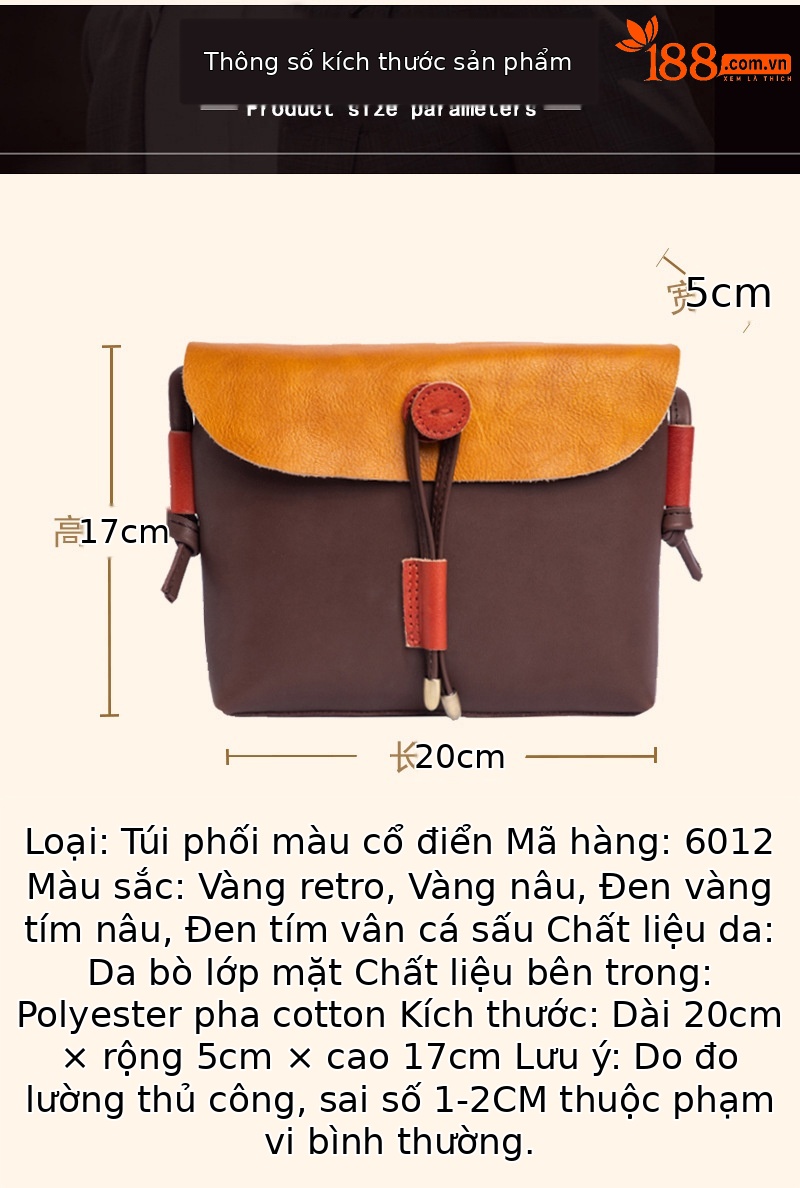 Túi đeo chéo nữ da bò cao cấp dây xích phong cách đơn giản — Tím nâu chi tiết 8