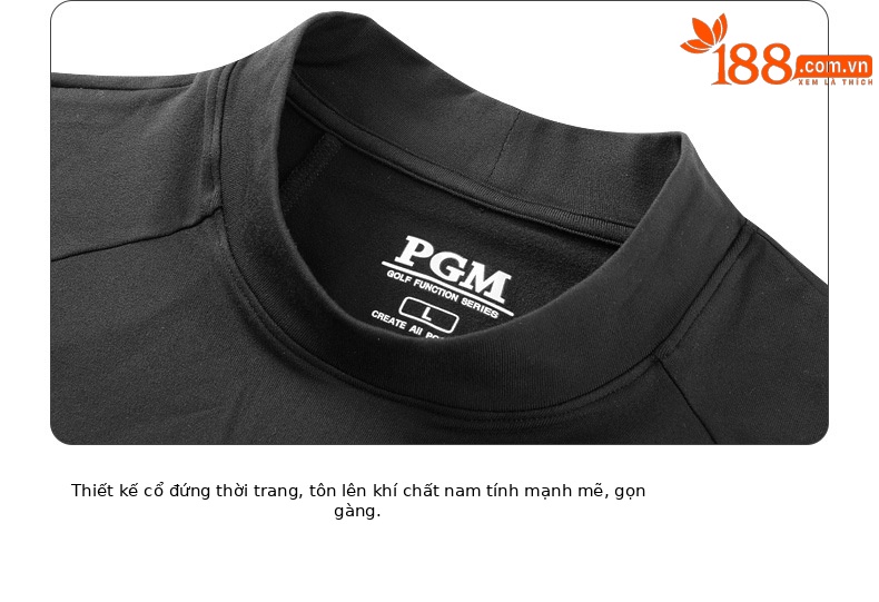 Áo thun dài tay golf nam PGM giữ ấm nhung mài mùa thu đông — YF427-Đen, YF427-Hoa màu xám, YF427-màu trắng, YF427-Màu xanh quân đội chi tiết 27