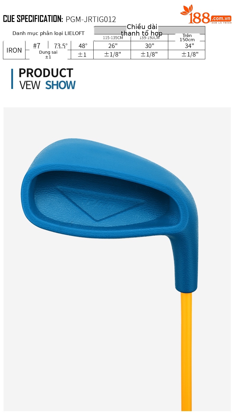 Gậy đánh golf trẻ em PGM số 7 bằng nhựa cỡ lớn cho người mới bắt đầu — JRTIG012-[bản to] Màu Đỏ 115-135cm, JRTIG012-[bản to] Màu Đỏ 135-150cm, JRTIG012-[bản to] Màu Đỏ 150-165cm, JRTIG012-[bản to] màu xanh 115-135cm chi tiết 17