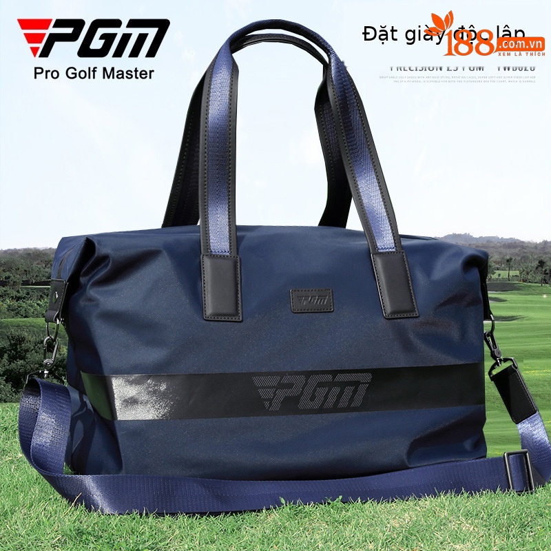 Túi đựng quần áo golf PGM hai lớp dung tích lớn, chống nước, kích thước 25x30x48 cm — Túi Đựng Quần Áo da YWB021, YWB024-Túi quần áo không thấm nước màu xanh, YWB024-Túi quần áo không thấm nước màu đen, YWB036-Túi đựng đồ PU pha lê đen trắng