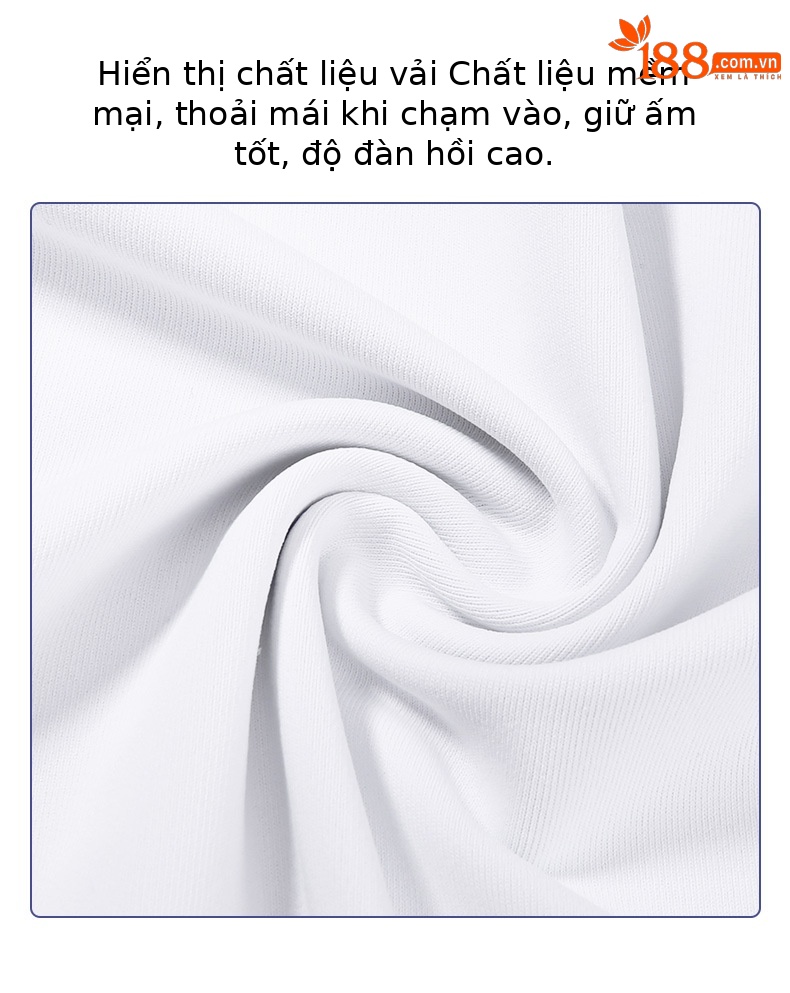 Áo thun dài tay golf nữ co giãn giữ ấm mùa thu đông — YF447-Trắng Đỏ gai Xám, YF447-Trắng Tím, YF447-màu xanh trắng chi tiết 2