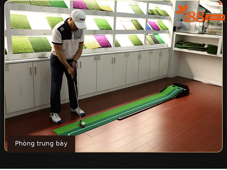 Máy tập putt golf PGM TL004 đế cao su, chiều dài 3 m, có tấm chắn và khu vực để bóng gậy — Tùy chỉnh máy tập TL004 chi tiết 10