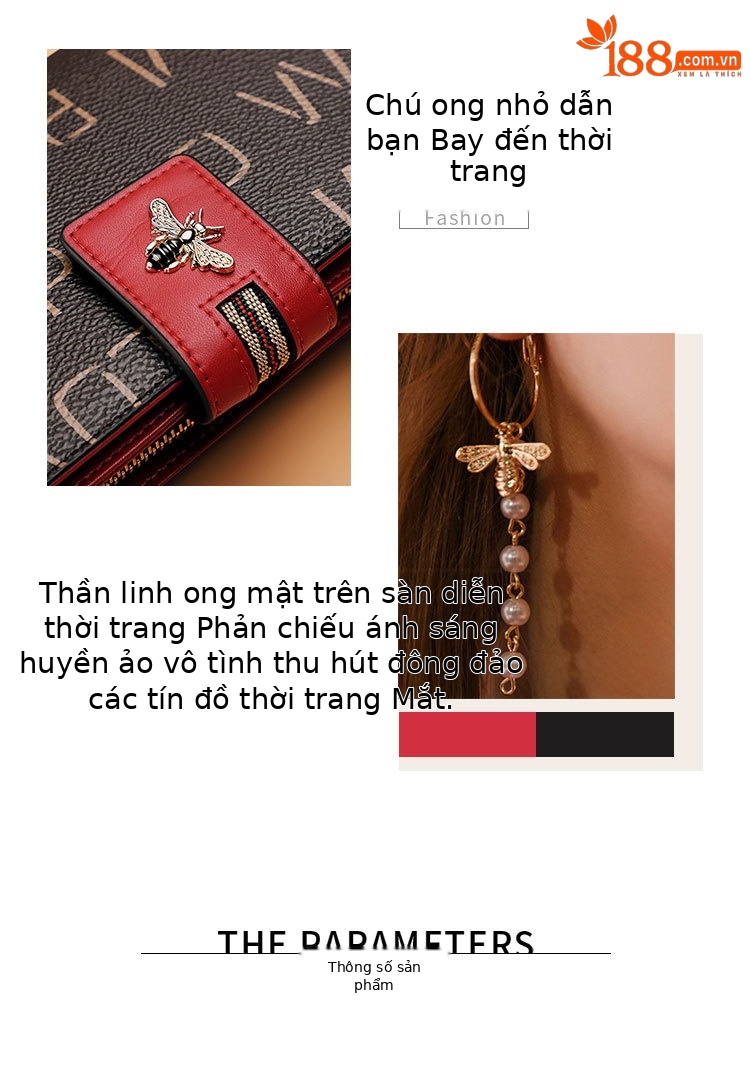 Ví dài nữ da thật Emperor Paul chống trộm, nhiều ngăn đựng điện thoại chi tiết 3