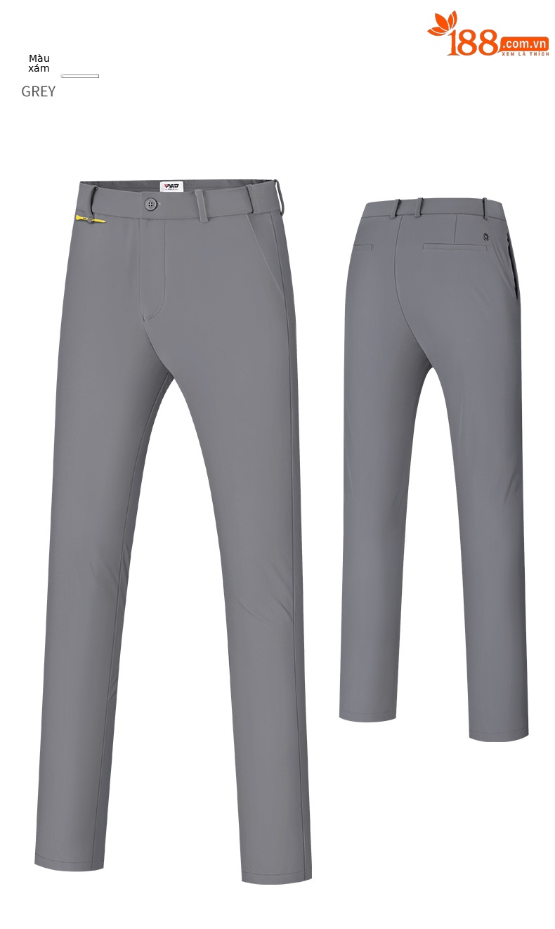 Quần golf nam PGM dài không thấm nước co giãn thắt lưng — KUZ114-màu trắng, KUZ114-Đen, KUZ114-màu xanh hải quân, KUZ114-màu xám chi tiết 19