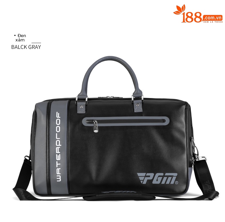 Túi đựng quần áo chơi gôn PGM da microfiber chống thấm nước, có ngăn giày riêng, kích thước 48×28×25 cm — YWB038-màu xám đen, YWB038-màu xám trắng, YWB038-Trắng xanh đậm chi tiết 13