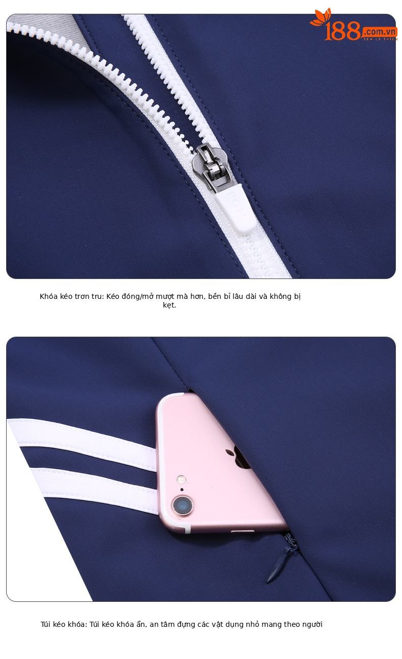 Áo ghi lê golf nữ PGM giữ ấm chống gió dáng dài — YF474-Đen, YF474-màu xanh nước biển, YF474-Kaki, YF474-màu trắng chi tiết 12