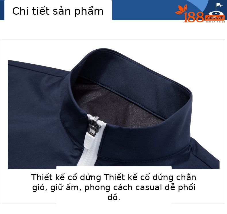 Áo khoác golf trẻ em PGM chống gió giữ ấm, có khóa kéo, phù hợp mùa thu đông — YF450-màu đỏ, YF450-màu xanh hải quân, YF450-màu trắng chi tiết 17