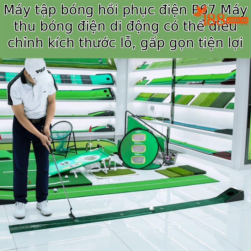 Bộ chăn tập gạt bóng golf mini PGM có chức năng hồi bóng tự động, kích thước 0,15x2,5 m, điều chỉnh lỗ bóng — Tùy chỉnh TL030 mini thực hành