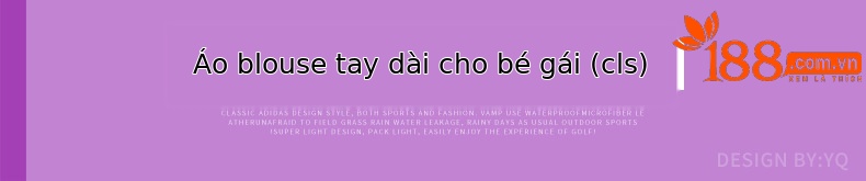 Set áo quần golf dài tay bé gái mùa thu đông vải co giãn cao — YF453-màu trắng, YF453-màu tím nhạt chi tiết 10