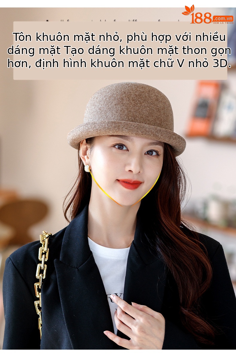 Mũ len nữ kiểu Nhật, vành nhỏ gấp mép, phong cách casual — Màu đen chi tiết 6