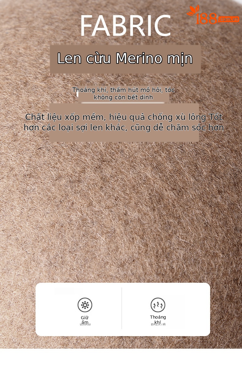 Mũ len nữ kiểu Nhật, vành nhỏ gấp mép, phong cách casual — Màu đen chi tiết 4
