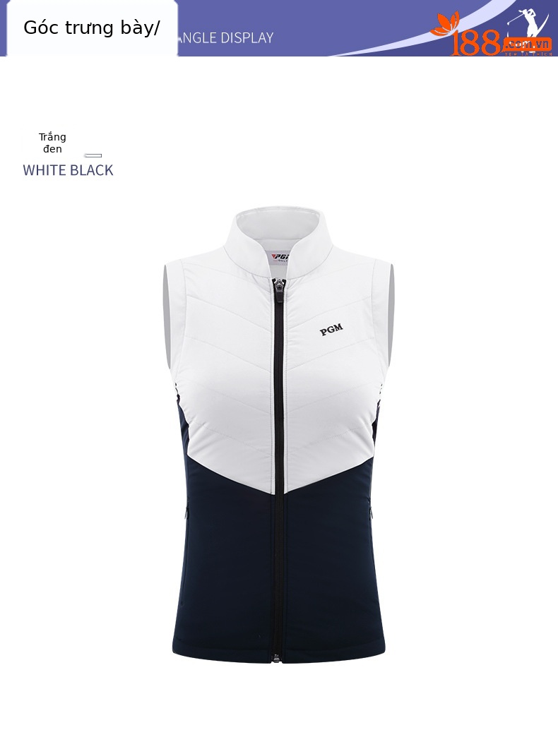 Áo gi lê nữ golf mẫu mới thu đông PGM — Yf475-trắng Đen [thêm bông], Yf475-đỏ Đen [thêm bông], Yf475-kaki Đen [thêm bông] chi tiết 12