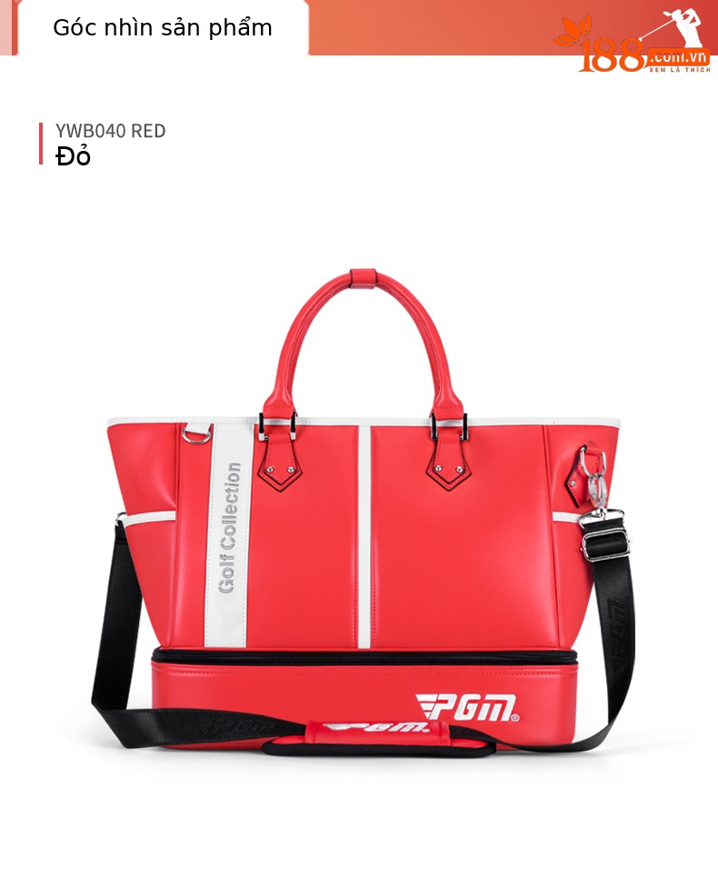 Túi đựng quần áo golf PGM chống nước siêu nhẹ có ngăn giày riêng 41×25×34 cm — YWB040-màu đỏ, YWB040-màu hồng, YWB040-màu đỏ hoa hồng, YWB040-màu xanh lá cây chi tiết 12