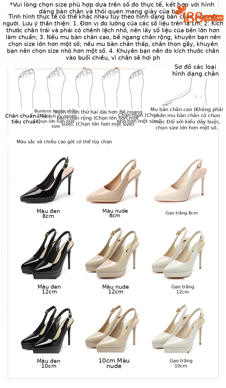 Sandal cao gót mũi nhọn bít mũi gót 10 cm phong cách Hàn Quốc — Màu nude-10cm chi tiết 1