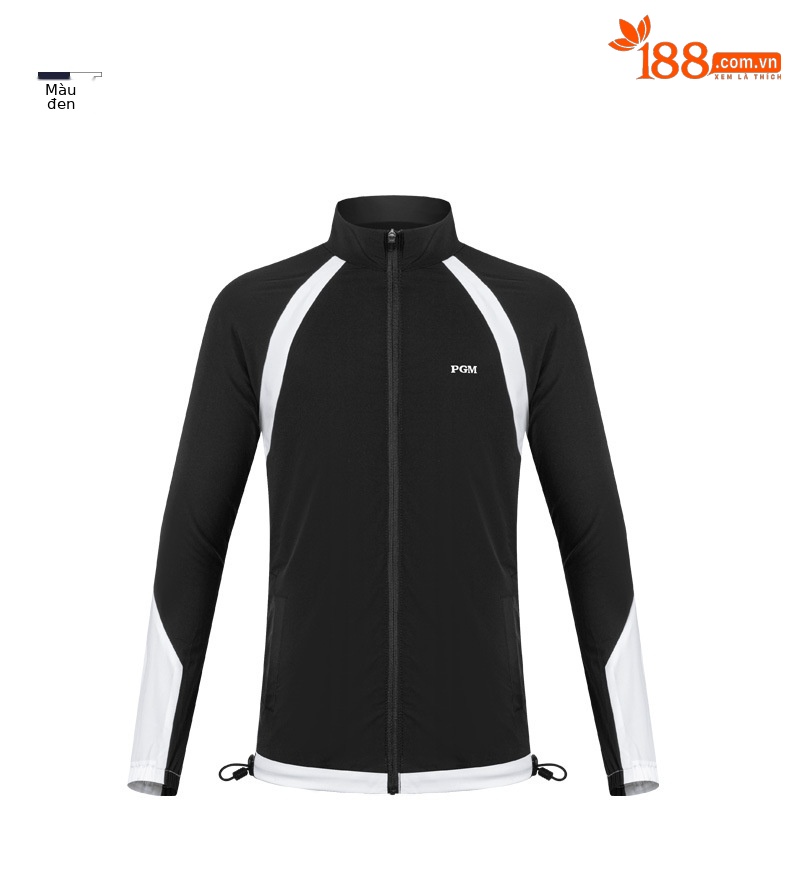 Áo khoác golf trẻ em bé gái chống gió chống mưa cổ đứng dây kéo — YF456-màu trắng, YF456-Đen, YF456-màu đỏ chi tiết 9