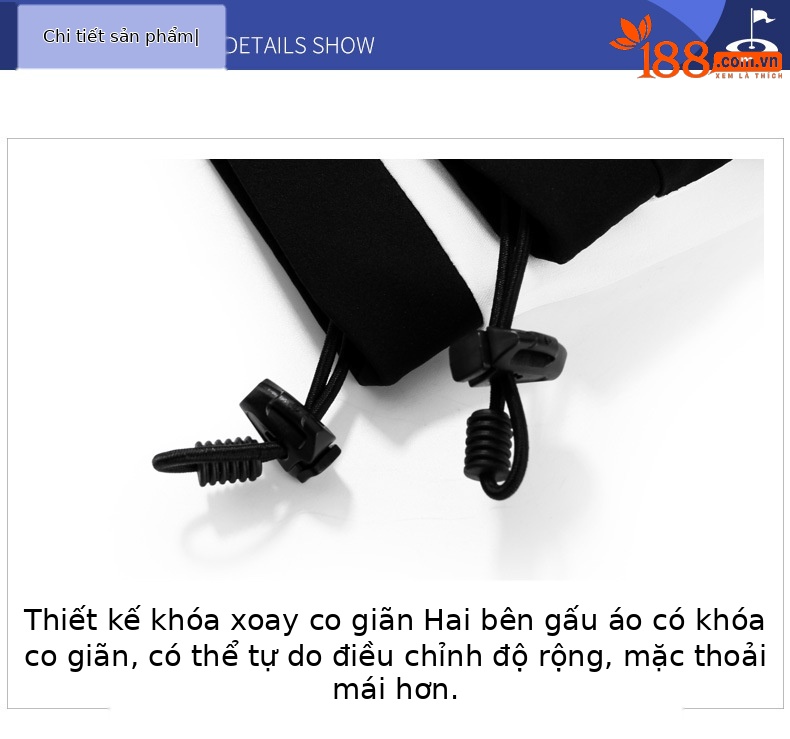 Áo khoác golf trẻ em bé gái chống gió chống mưa cổ đứng dây kéo — YF456-màu trắng, YF456-Đen, YF456-màu đỏ chi tiết 12