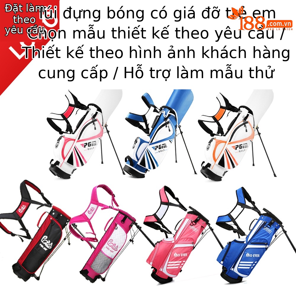 Túi đựng gậy golf trẻ em PGM có chân đế, cao 109 cm, chứa 13 gậy — Tùy chỉnh QB028 trẻ em bóng túi