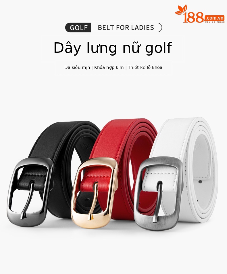 Thắt lưng Golf PGM khóa vuông phong cách Hàn Quốc, chất liệu sợi nhỏ cao cấp — Pd017-Trắng [Phiên bản cao cấp sợi nhỏ], Pd017-Đen [Phiên bản cao cấp sợi nhỏ], Pd017-Đỏ [Phiên bản cao cấp sợi nhỏ] chi tiết 2