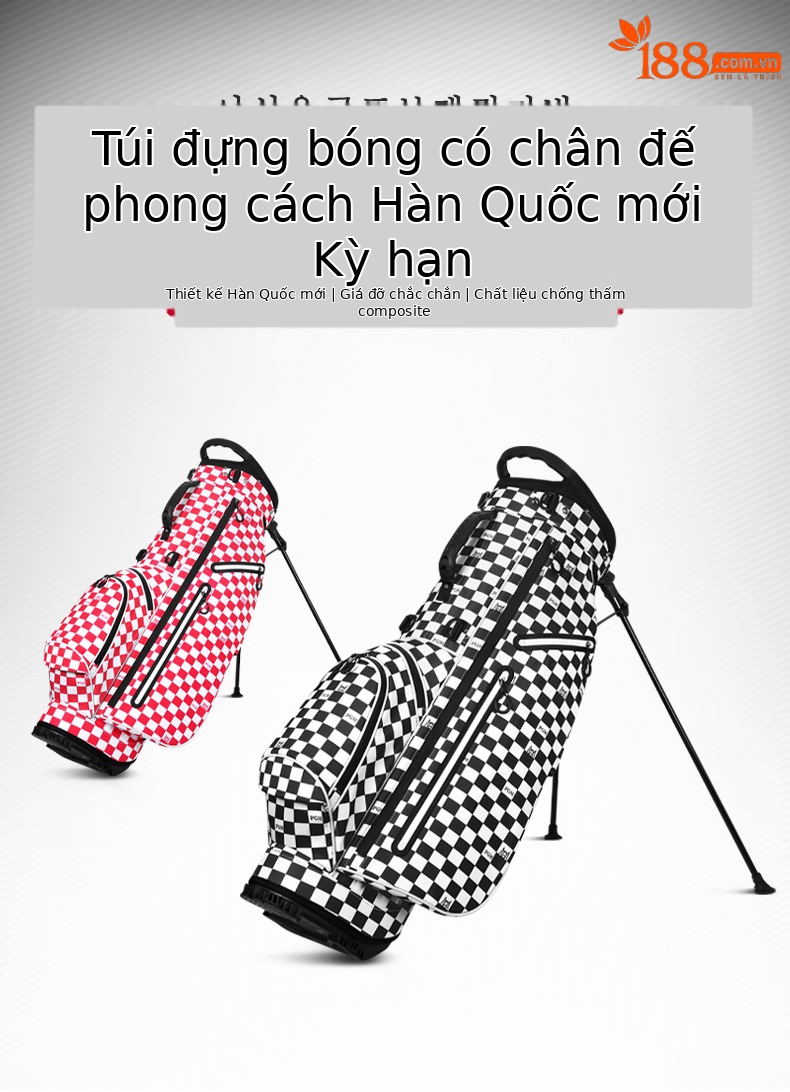 Túi đựng gậy golf PGM kiểu Hàn Quốc có chân đế, nhẹ, chống nước — QB116-Xanh huỳnh quang chi tiết 2