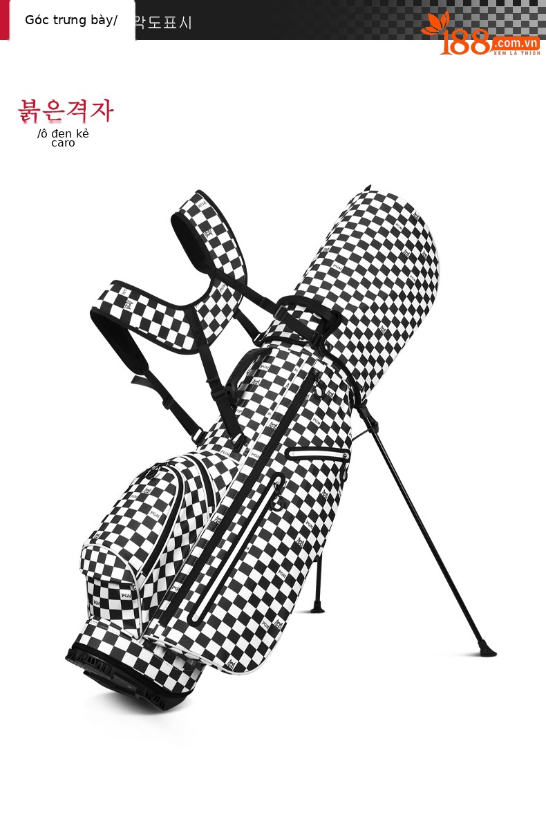 Túi đựng gậy golf PGM kiểu Hàn Quốc có chân đế, nhẹ, chống nước — QB116-Xanh huỳnh quang chi tiết 7
