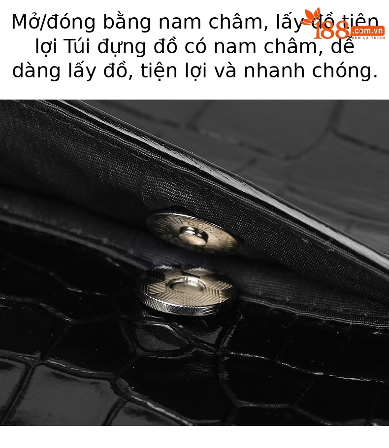 Túi đeo chéo da bò họa tiết bụng cá sấu nam sức chứa lớn chi tiết 9