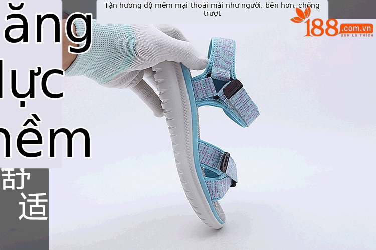 Dép sandal thể thao nữ quai chữ V đế wedge MD nhẹ êm — Màu đen, Màu xanh lam, Siêu nhẹ/thoải mái/chống trượt/sau khi bán lẻ, Màu xám chi tiết 3