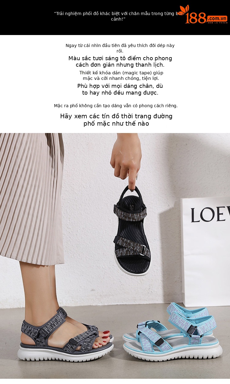 Dép sandal thể thao nữ quai chữ V đế wedge MD nhẹ êm — Màu đen, Màu xanh lam, Siêu nhẹ/thoải mái/chống trượt/sau khi bán lẻ, Màu xám chi tiết 13