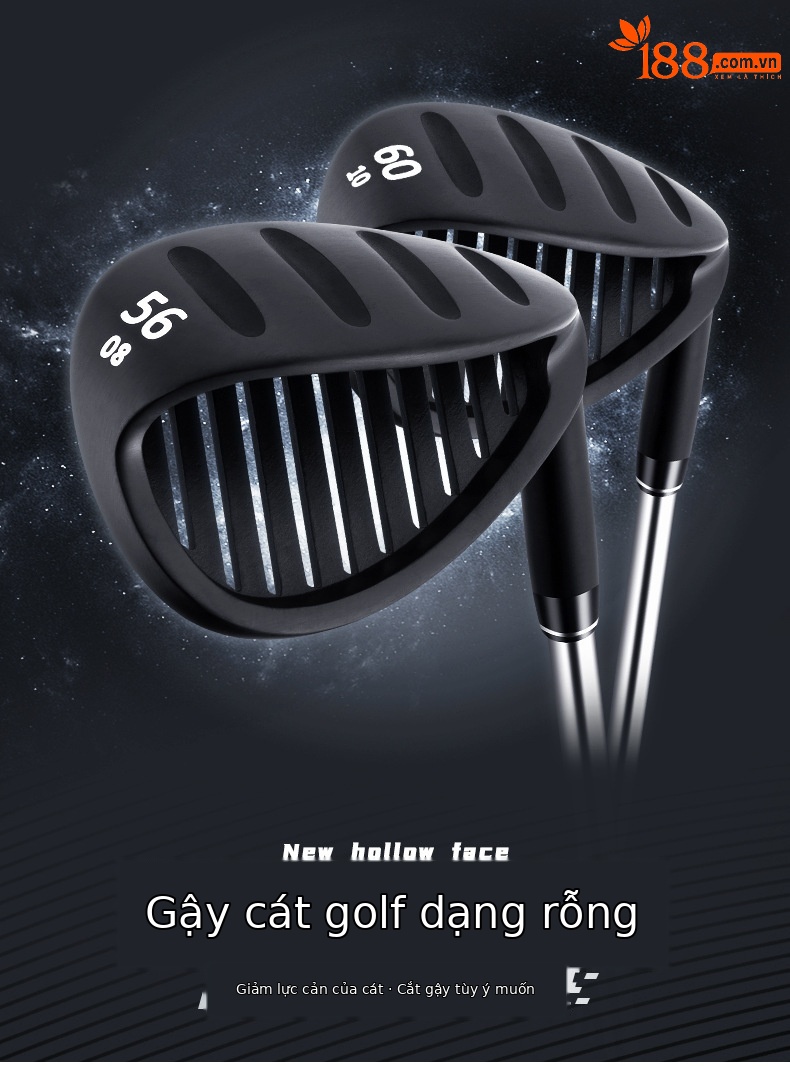 Gậy golf PGM đào hố cát mặt rỗng 56°/60° — SG008-Đen 56 °, SG008-màu đen 60 ° chi tiết 3