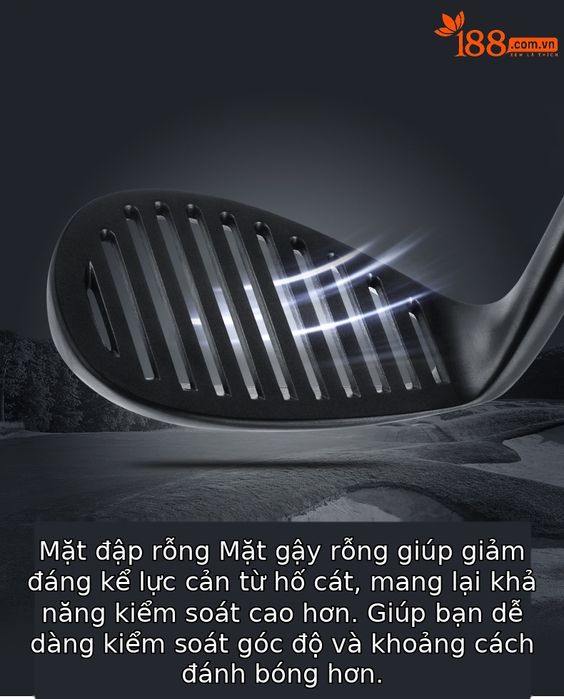 Gậy golf PGM đào hố cát mặt rỗng 56°/60° — SG008-Đen 56 °, SG008-màu đen 60 ° chi tiết 4