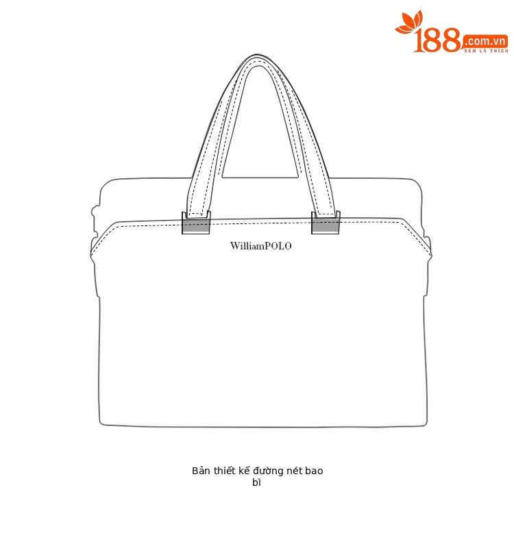 Cặp công sở nam PVC chịu mài mòn đựng laptop 15 inch dung tích lớn — Màu đen chi tiết 3
