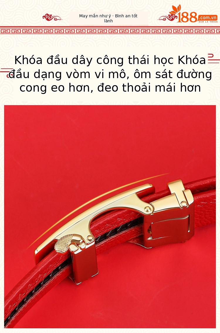 Thắt lưng da bò cao cấp Hoàng Đế Paul khóa kim sang trọng — 120cm, 130cm, 110cm, 125cm chi tiết 6