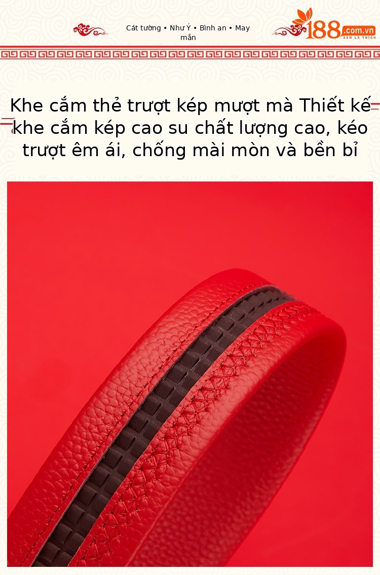 Thắt lưng da bò cao cấp Hoàng Đế Paul khóa kim sang trọng — 120cm, 130cm, 110cm, 125cm chi tiết 8