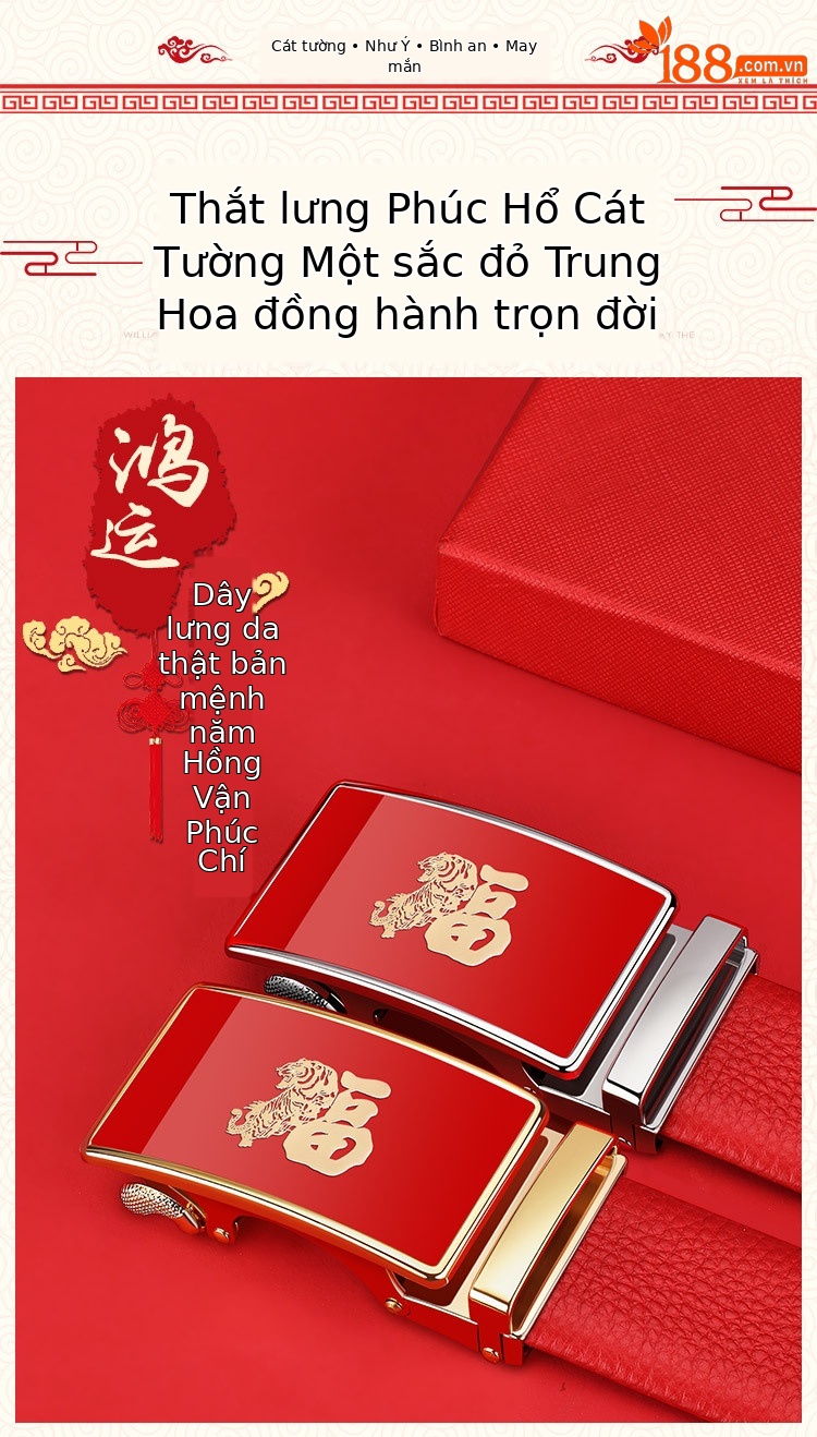 Thắt lưng da bò cao cấp Hoàng Đế Paul khóa kim sang trọng — 120cm, 130cm, 110cm, 125cm chi tiết 3