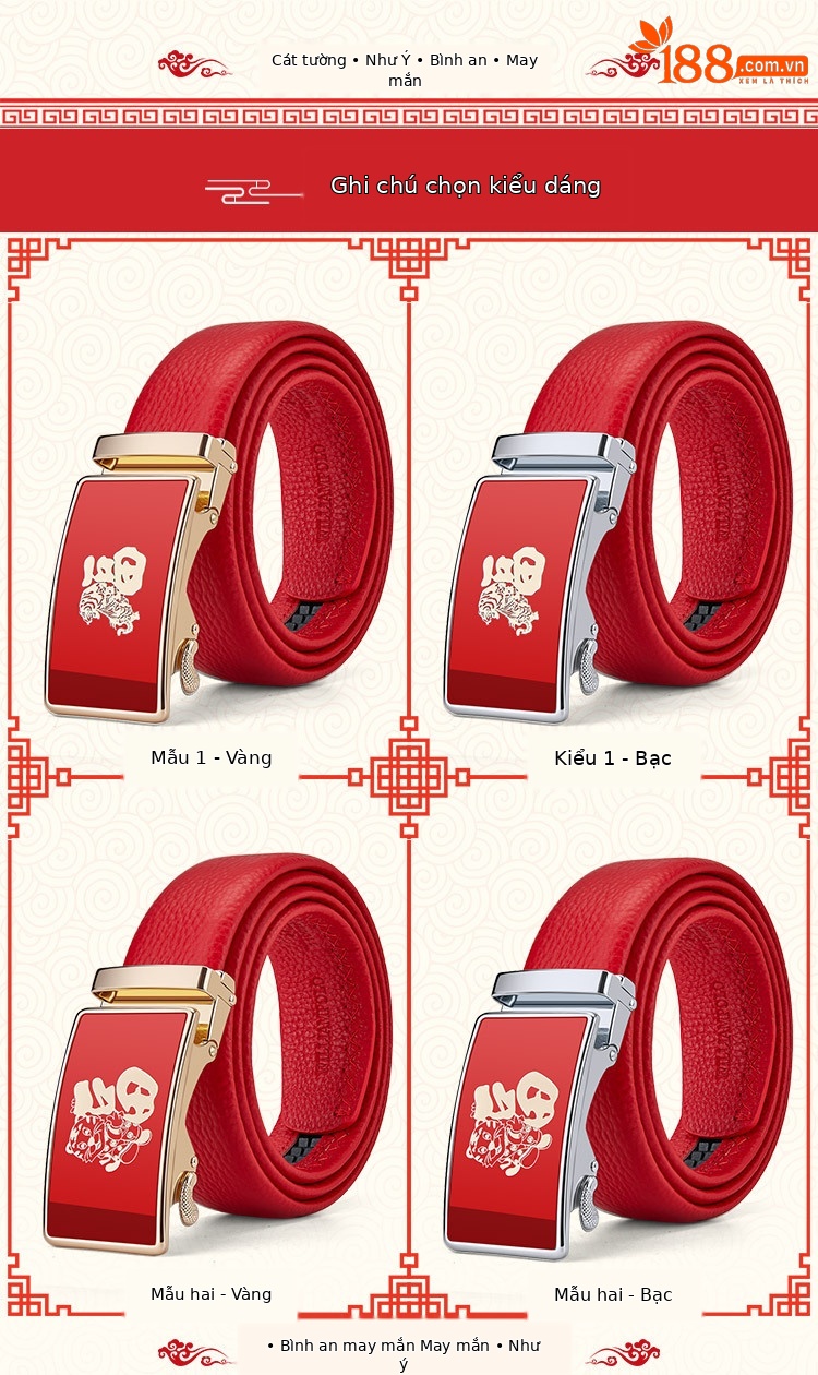 Thắt lưng da bò cao cấp Hoàng Đế Paul khóa kim sang trọng — 120cm, 130cm, 110cm, 125cm chi tiết 10