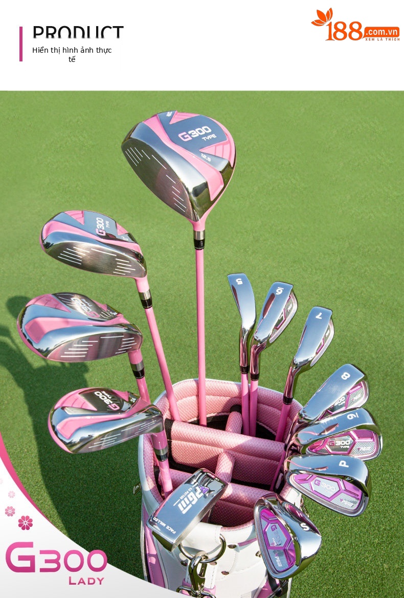 Bộ gậy golf PGM nữ tay trái hợp kim titan 12 chiếc kèm túi đựng — [Tay trái carbon] 12 câu lạc bộ màu hồng, túi bóng tiêu chuẩn, [Bàn tay trái bằng thép] 12 câu lạc bộ màu hồng + túi bóng tiêu chuẩn, [Bàn tay trái bằng thép] 4 gậy màu hồng, túi đựng súng đứng (túi đựng súng có màu ngẫu nhiên), [Tay trái carbon] 4 gậy màu hồng, túi đựng súng đứng (túi đựng súng có màu ngẫu nhiên) chi tiết 8